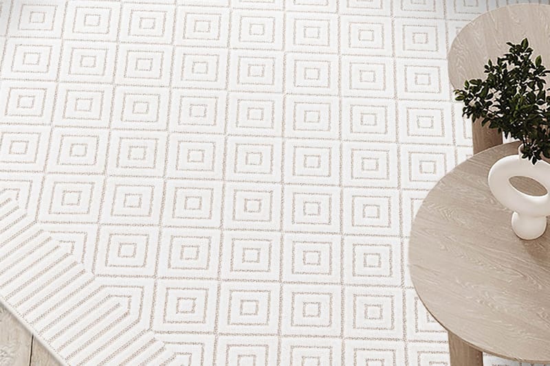 Berllic Wiltonmatta 117x180 cm Rektangulär - Creme - Textil & mattor - Mattor - Modern matta - Friezematta