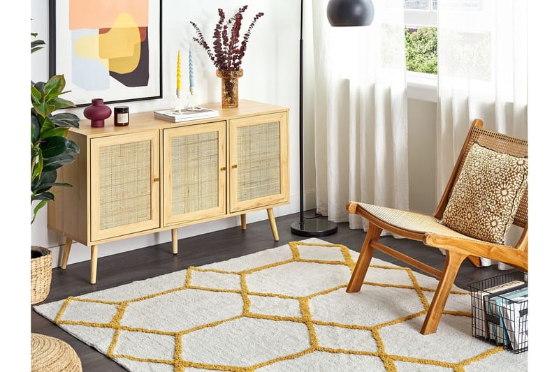 Beyler Ryamatta 160x230 cm - Svart/Vit - Textil & mattor - Mattor - Modern matta - Ryamatta & luggmatta