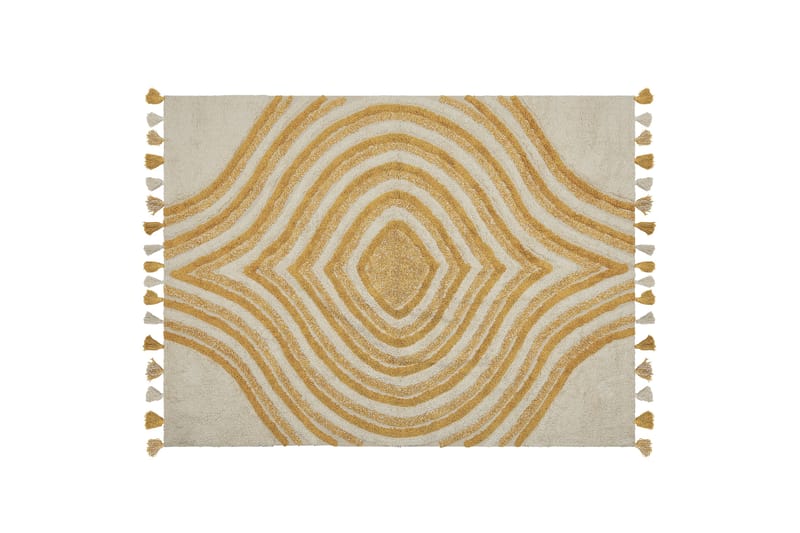 Bingol Ryamatta 160x230 cm - Gul - Textil & mattor - Mattor - Modern matta - Ryamatta & luggmatta