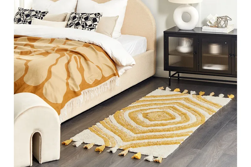 Bingol Ryamatta 80x150 cm - Gul - Textil & mattor - Mattor - Modern matta - Ryamatta & luggmatta