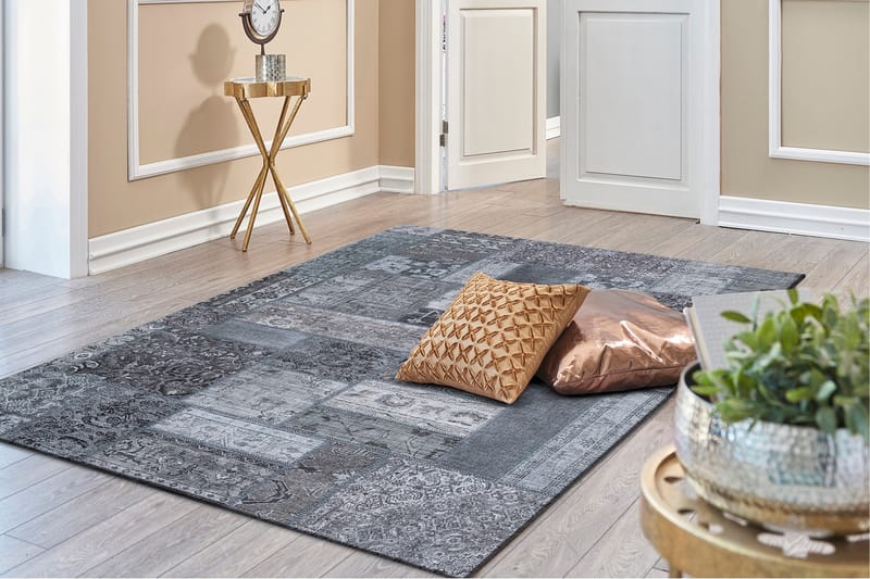 Patchwork Wiltonmatta 240x330 cm Rektangulär - Grå - Textil & mattor - Mattor - Modern matta - Friezematta