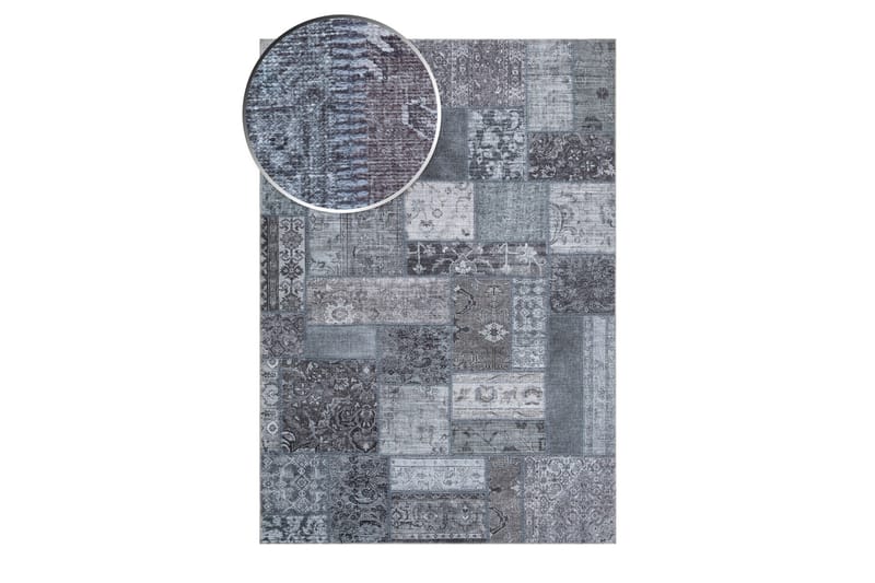 Patchwork Wiltonmatta 240x330 cm Rektangulär - Grå - Textil & mattor - Mattor - Modern matta - Friezematta