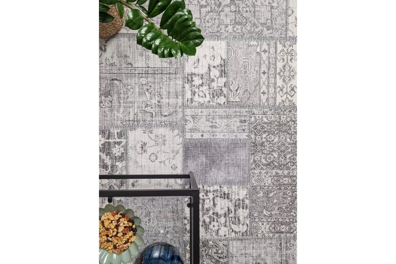 Patchwork Wiltonmatta 240x330 cm Rektangulär - Silver - Textil & mattor - Mattor - Modern matta - Friezematta