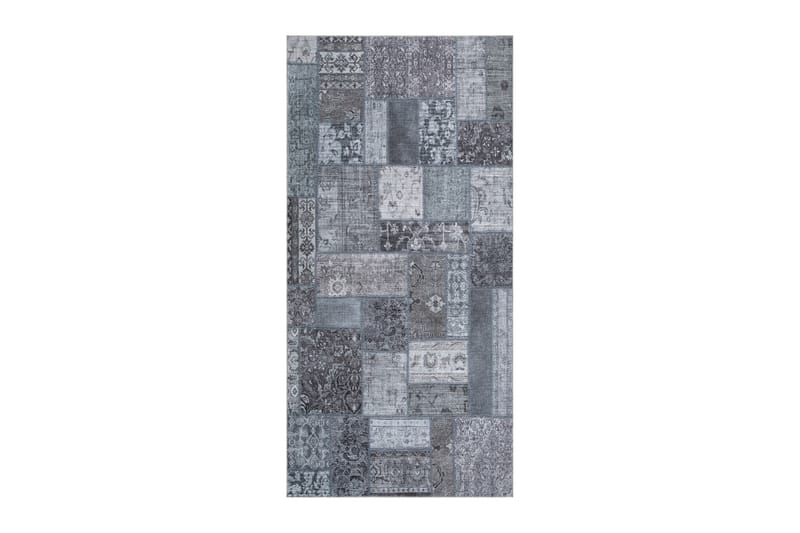 Patchwork Wiltonmatta 80x150 cm Rektangulär - Grå - Textil & mattor - Mattor - Modern matta - Friezematta