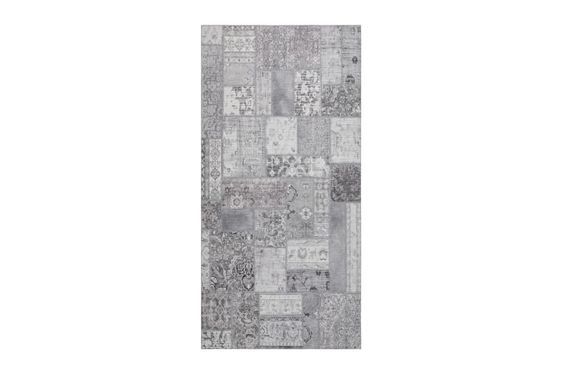 Patchwork Wiltonmatta 80x300 cm Rektangulär - Silver - Textil & mattor - Mattor - Modern matta - Friezematta