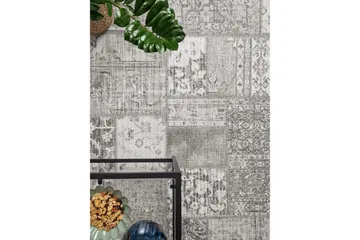 Patchwork Wiltonmatta 80x300 cm Rektangulär - Silver - Textil & mattor - Mattor - Modern matta - Friezematta
