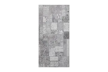 Patchwork Wiltonmatta 80x300 cm Rektangulär - Silver - Textil & mattor - Mattor - Modern matta - Friezematta