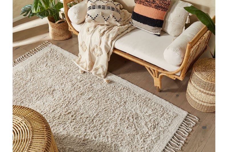 Bitlis Ryamatta 140x200 cm - Beige - Textil & mattor - Mattor - Modern matta - Bomullsmatta