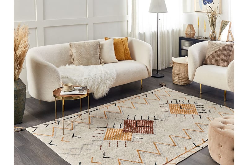 Bolay Bomullsmatta 140x200 cm - Beige - Textil & mattor - Mattor - Modern matta - Bomullsmatta