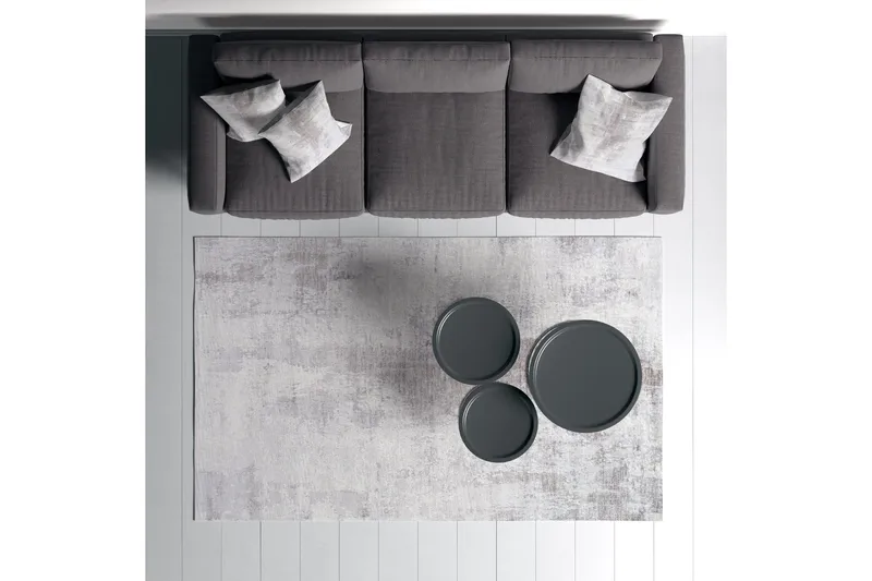 Alexa Bomullsmatta 180x280 cm Rektangulär - Grå - Textil & mattor - Mattor - Modern matta - Bomullsmatta