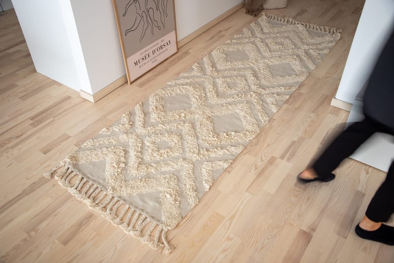 Hilma Bomullsmatta 250x80 cm - Offwhite - Textil & mattor - Mattor - Modern matta - Bomullsmatta