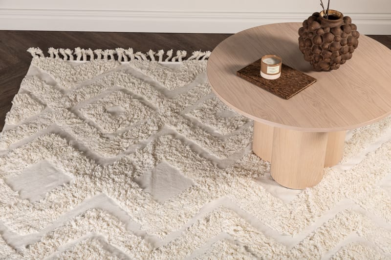 Hilma Bomullsmatta Rektangulär 200x300 cm - Vit - Textil & mattor - Mattor - Modern matta - Bomullsmatta