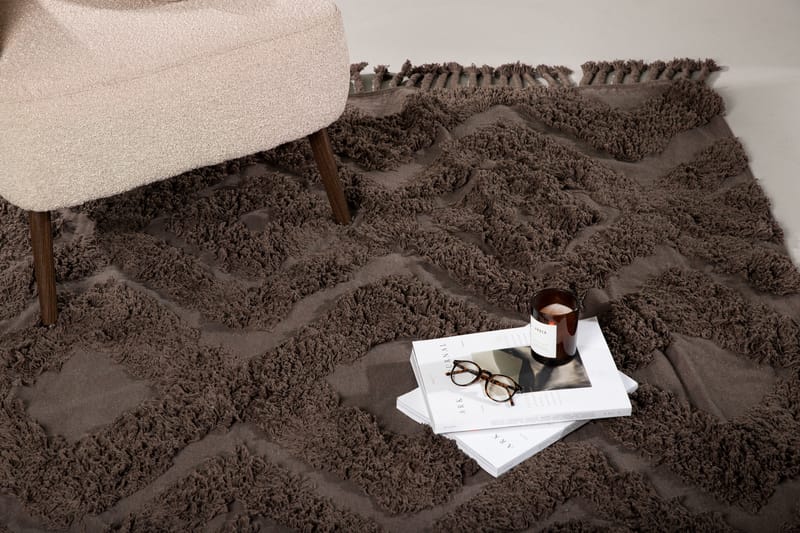 Hilma Bomullsmatta Rektangulär 250x350 cm - Brun - Textil & mattor - Mattor - Modern matta - Bomullsmatta
