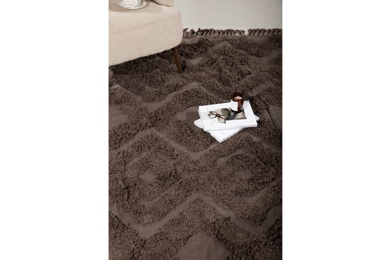 Hilma Bomullsmatta Rektangulär 250x350 cm - Brun - Textil & mattor - Mattor - Modern matta - Bomullsmatta