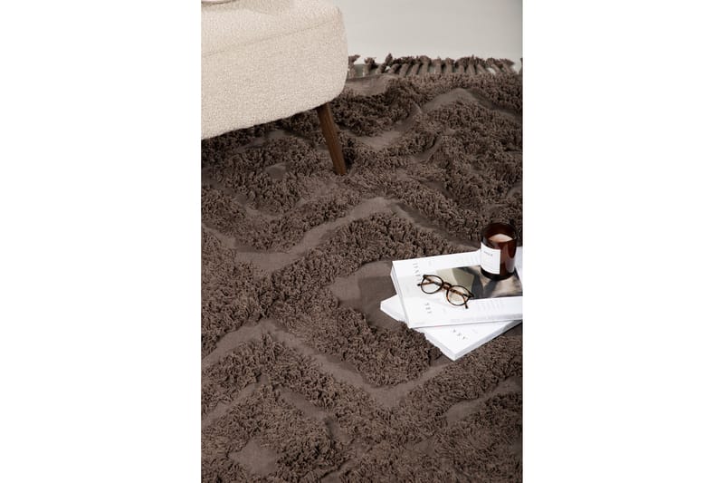 Hilma Bomullsmatta Rektangulär 250x350 cm - Brun - Textil & mattor - Mattor - Modern matta - Bomullsmatta