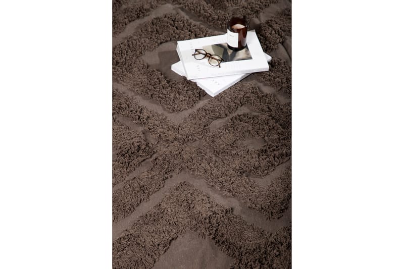 Hilma Bomullsmatta Rektangulär 250x350 cm - Brun - Textil & mattor - Mattor - Modern matta - Bomullsmatta