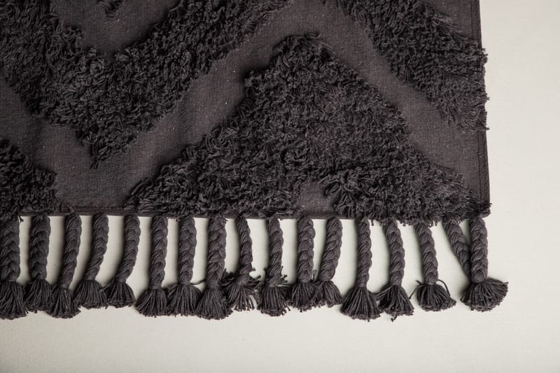 Hilma Bomullsmatta Rektangulär 250x350 cm - Mörkgrå - Textil & mattor - Mattor - Modern matta - Bomullsmatta