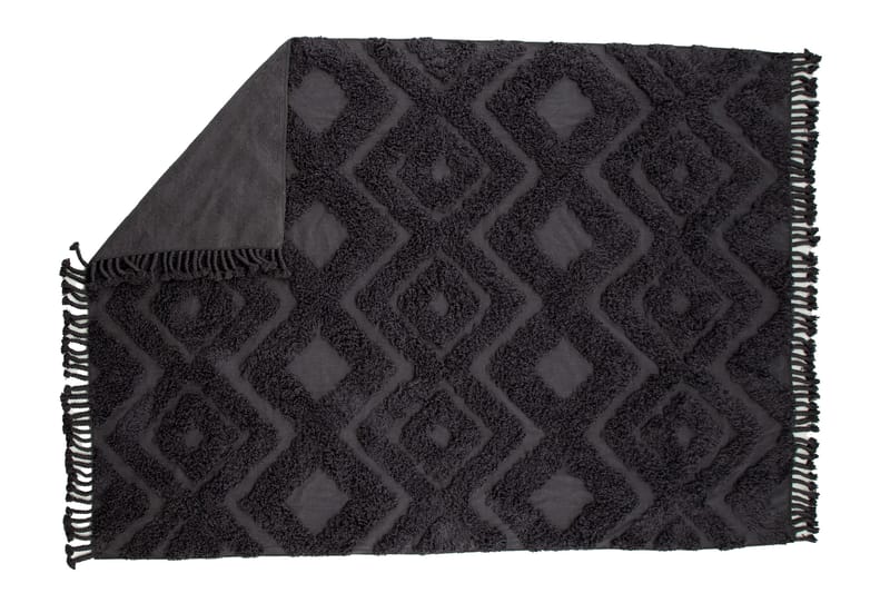 Hilma Bomullsmatta Rektangulär 250x350 cm - Mörkgrå - Textil & mattor - Mattor - Modern matta - Bomullsmatta