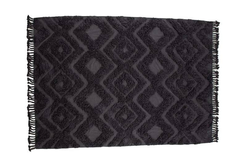Hilma Bomullsmatta Rektangulär 250x350 cm - Mörkgrå - Textil & mattor - Mattor - Modern matta - Bomullsmatta