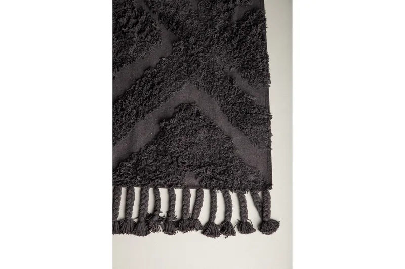 Hilma Bomullsmatta Rektangulär 250x350 cm - Mörkgrå - Textil & mattor - Mattor - Modern matta - Bomullsmatta