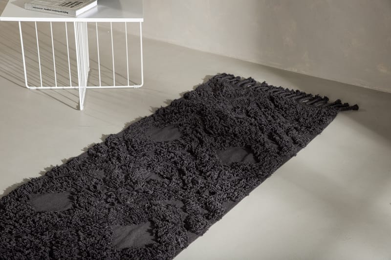 Hilma Bomullsmatta Rektangulär 70x200 cm - Mörkgrå - Textil & mattor - Mattor - Modern matta - Bomullsmatta