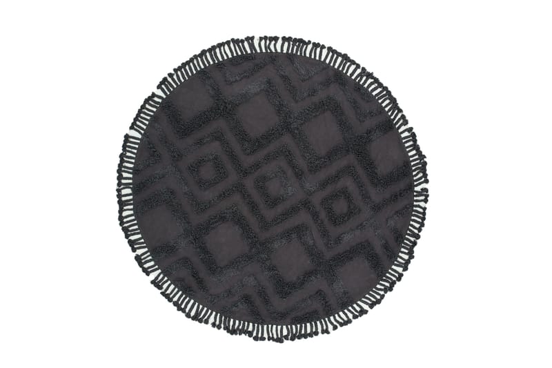 Hilma Bomullsmatta Rund 200 cm - Mörkgrå - Textil & mattor - Mattor - Modern matta - Bomullsmatta