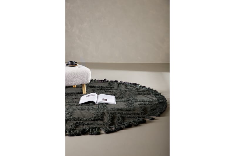 Hilma Bomullsmatta Rund 200 cm - Mörkgrå - Textil & mattor - Mattor - Modern matta - Bomullsmatta