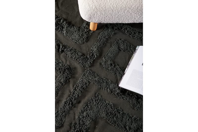 Hilma Bomullsmatta Rund 200 cm - Mörkgrå - Textil & mattor - Mattor - Modern matta - Bomullsmatta