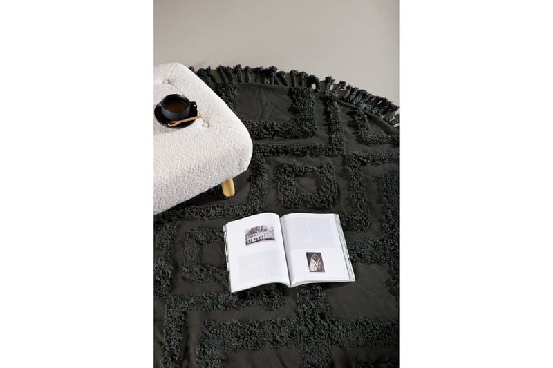 Hilma Bomullsmatta Rund 200 cm - Mörkgrå - Textil & mattor - Mattor - Modern matta - Bomullsmatta