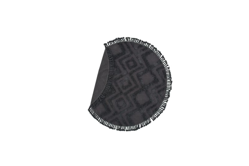 Hilma Bomullsmatta Rund 200 cm - Mörkgrå - Textil & mattor - Mattor - Modern matta - Bomullsmatta