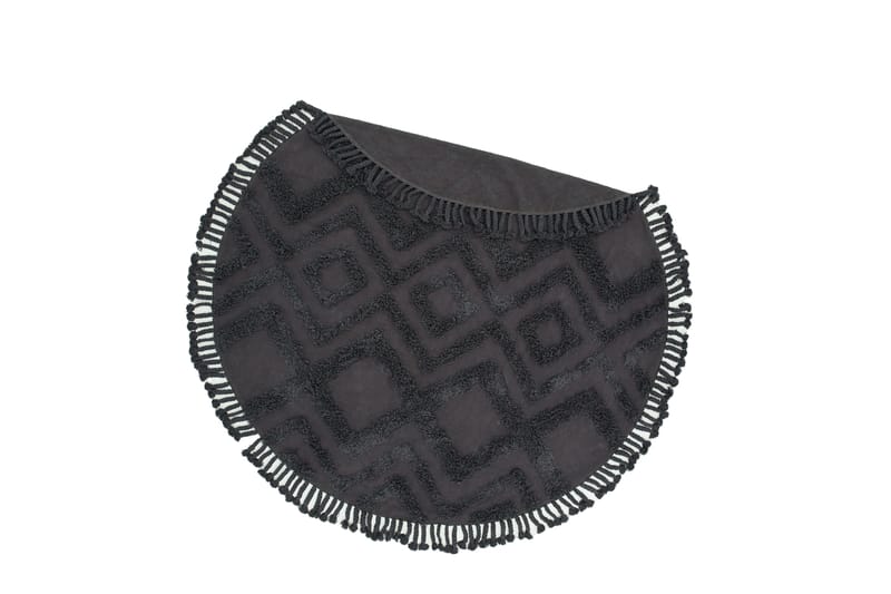 Hilma Bomullsmatta Rund 200 cm - Mörkgrå - Textil & mattor - Mattor - Modern matta - Bomullsmatta