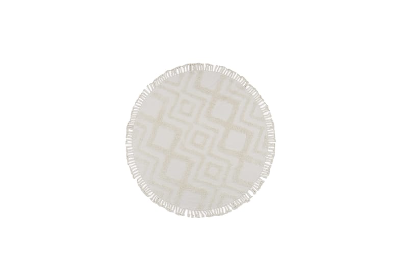 Hilma Bomullsmatta Rund 200 cm - Vit - Textil & mattor - Mattor - Modern matta - Bomullsmatta