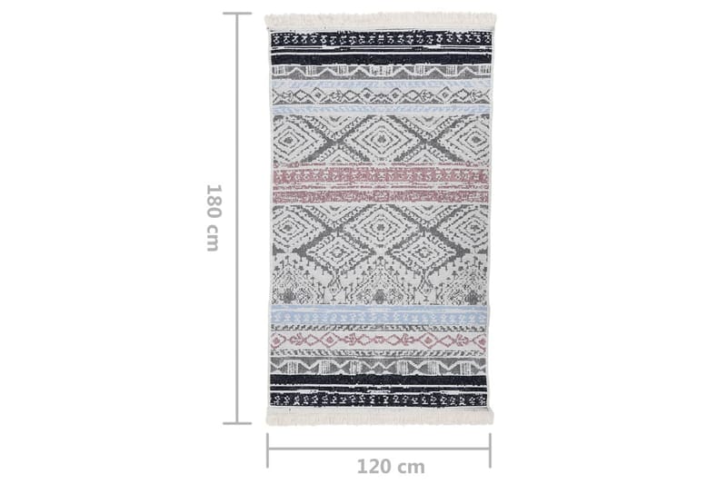 Matta rosa och aqua 120x180 cm bomull - Rosa - Textil & mattor - Mattor - Modern matta - Bomullsmatta