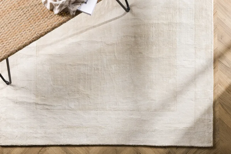 Boston Viskosmatta 160x230 cm - Vit - Textil & mattor - Mattor - Modern matta - Viskosmatta & konstsilkesmatta