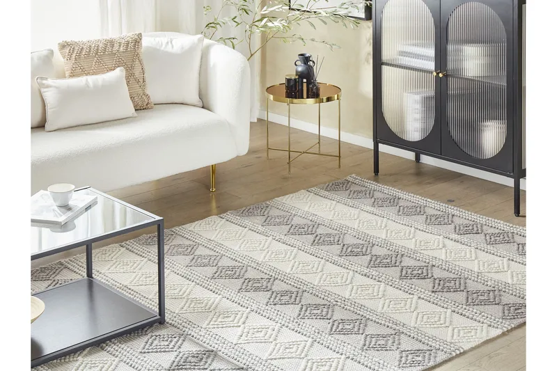 Bozova Ullmatta 160x230 cm - Beige - Textil & mattor - Mattor - Modern matta - Ullmatta