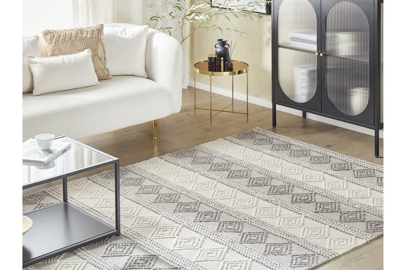Bozova Ullmatta 200x200 cm - Beige - Textil & mattor - Mattor - Modern matta - Ullmatta