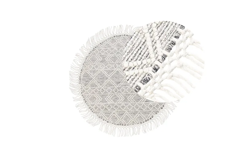 Buldan Ullmatta 140 cm Rund - Grå - Textil & mattor - Mattor - Modern matta - Ullmatta