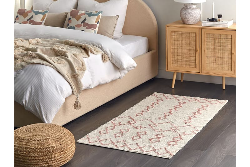 Buxar Bomullsmatta 80x150 cm - Beige - Textil & mattor - Mattor - Modern matta - Ryamatta & luggmatta