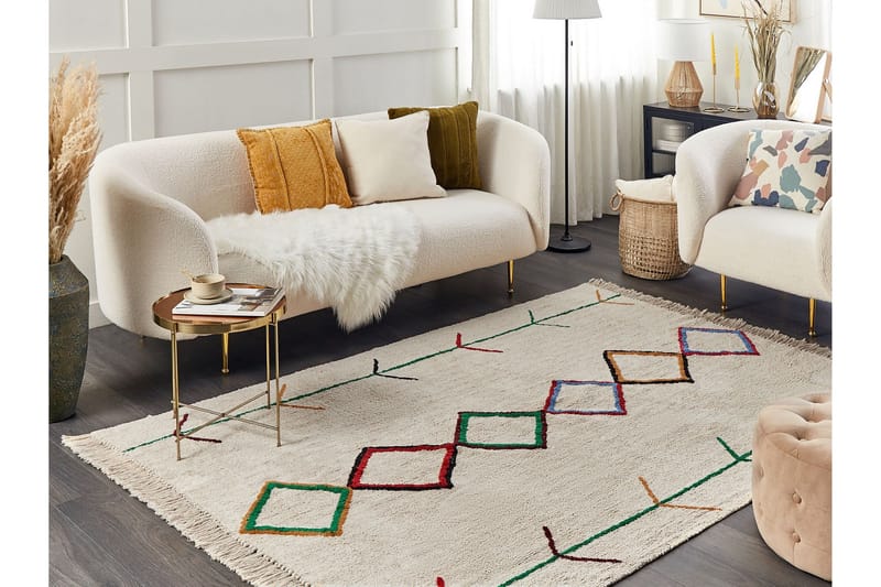 Cetmi Bomullsmatta 160x230 cm - Beige - Textil & mattor - Mattor - Modern matta - Bomullsmatta