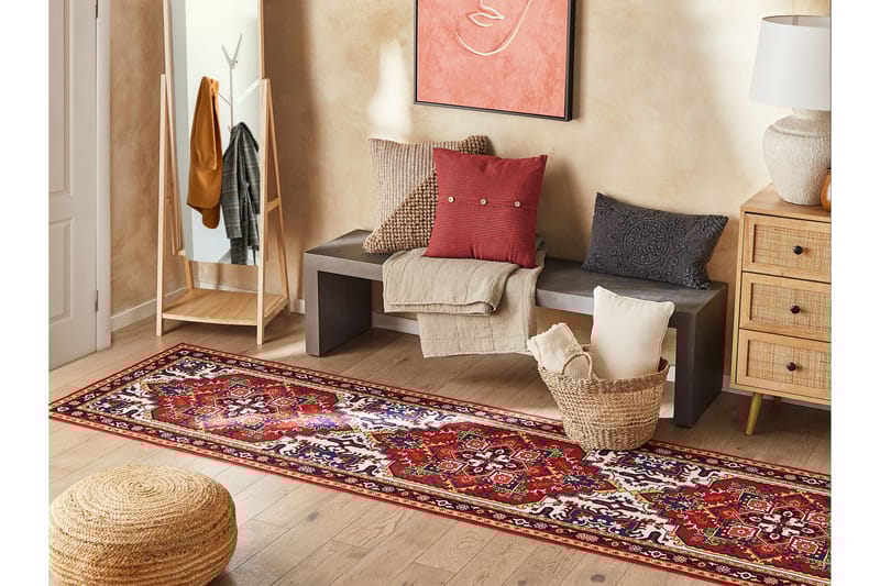 Colachel Ryamatta 80x240 cm - Röd - Textil & mattor - Mattor - Modern matta - Ryamatta & luggmatta
