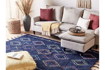 Corum Ryamatta 160x230 cm - Svart - Textil & mattor - Mattor - Modern matta - Bomullsmatta