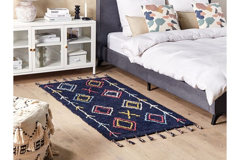 Corum Ryamatta 80x150 cm - Svart - Textil & mattor - Mattor - Modern matta - Bomullsmatta