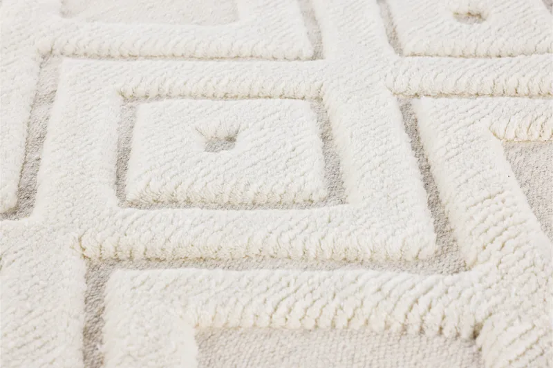 Dahlia Ullmatta 200x300 cm Rektangulär - Vit - Textil & mattor - Mattor - Modern matta - Ullmatta