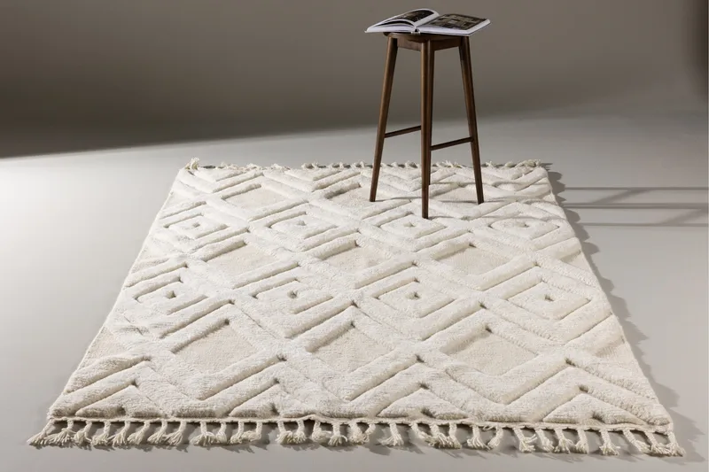 Dahlia Ullmatta 200x300 cm Rektangulär - Vit - Textil & mattor - Mattor - Modern matta - Ullmatta