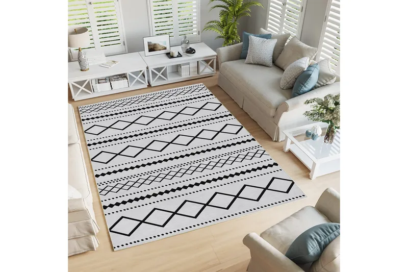 Dali Bomullsmatta 100x300 cm Rektangulär, Vit