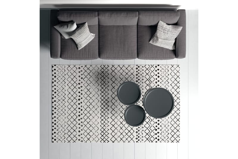 Dall Bomullsmatta 100x300 cm Rektangulär - Vit - Textil & mattor - Mattor - Modern matta - Bomullsmatta