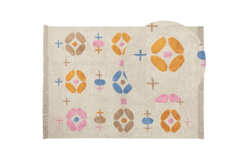 Daran Bomullsmatta 160x230 cm - Beige - Textil & mattor - Mattor - Modern matta - Bomullsmatta