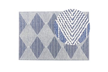 Datca Ullmatta 160x230 cm - Blå - Textil & mattor - Mattor - Modern matta - Ullmatta