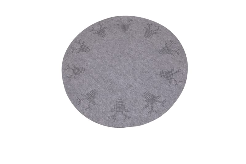 Deer Ryamatta Ø100 cm Rund - Ljusgrå - Textil & mattor - Mattor - Modern matta - Ryamatta & luggmatta