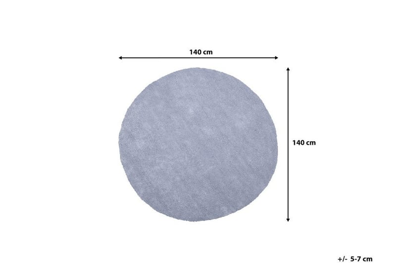 Demre Matta Rund 140 cm - Ljusgrå - Textil & mattor - Mattor - Modern matta - Ryamatta & luggmatta